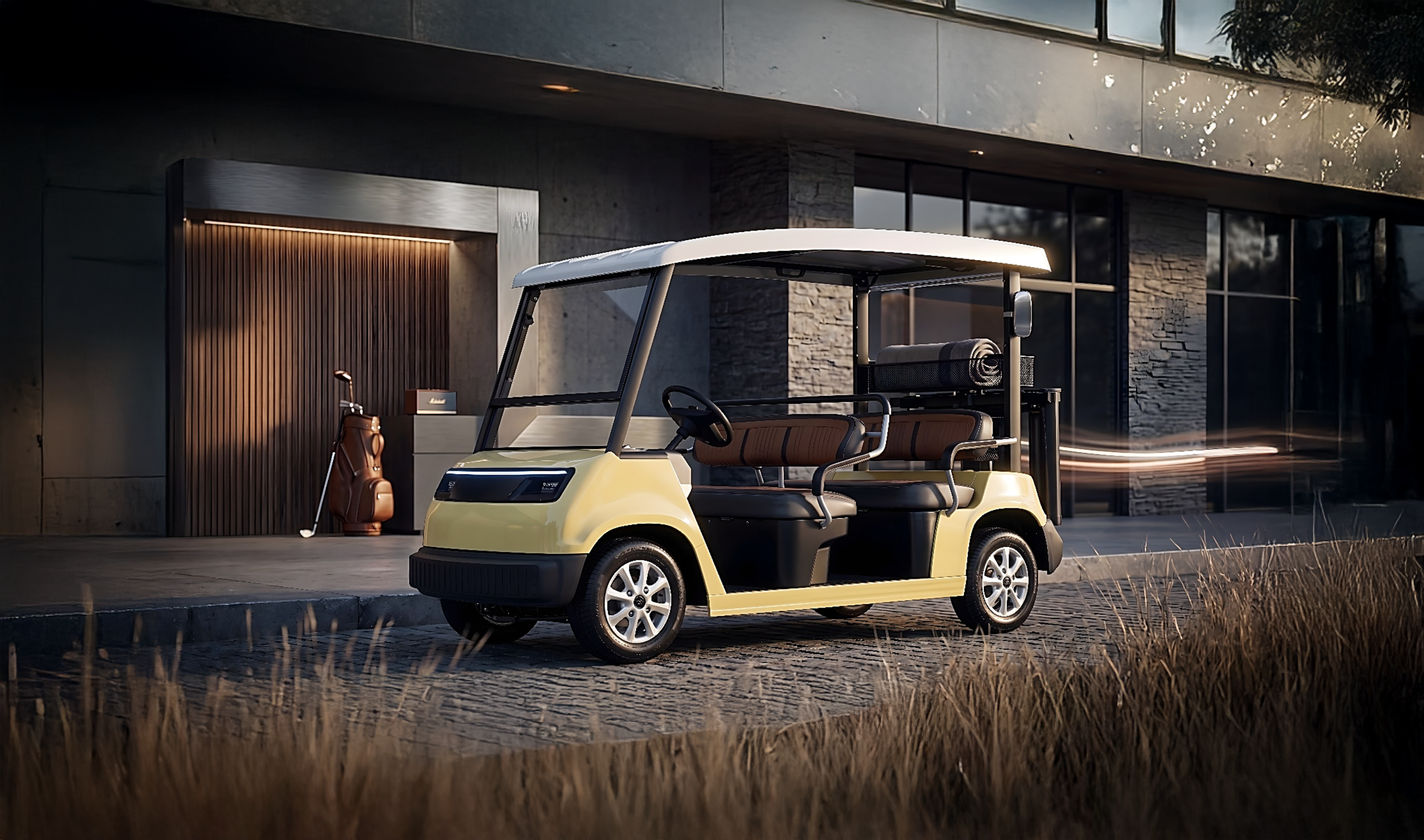 Trophy Yellow GA300 Golf Cart